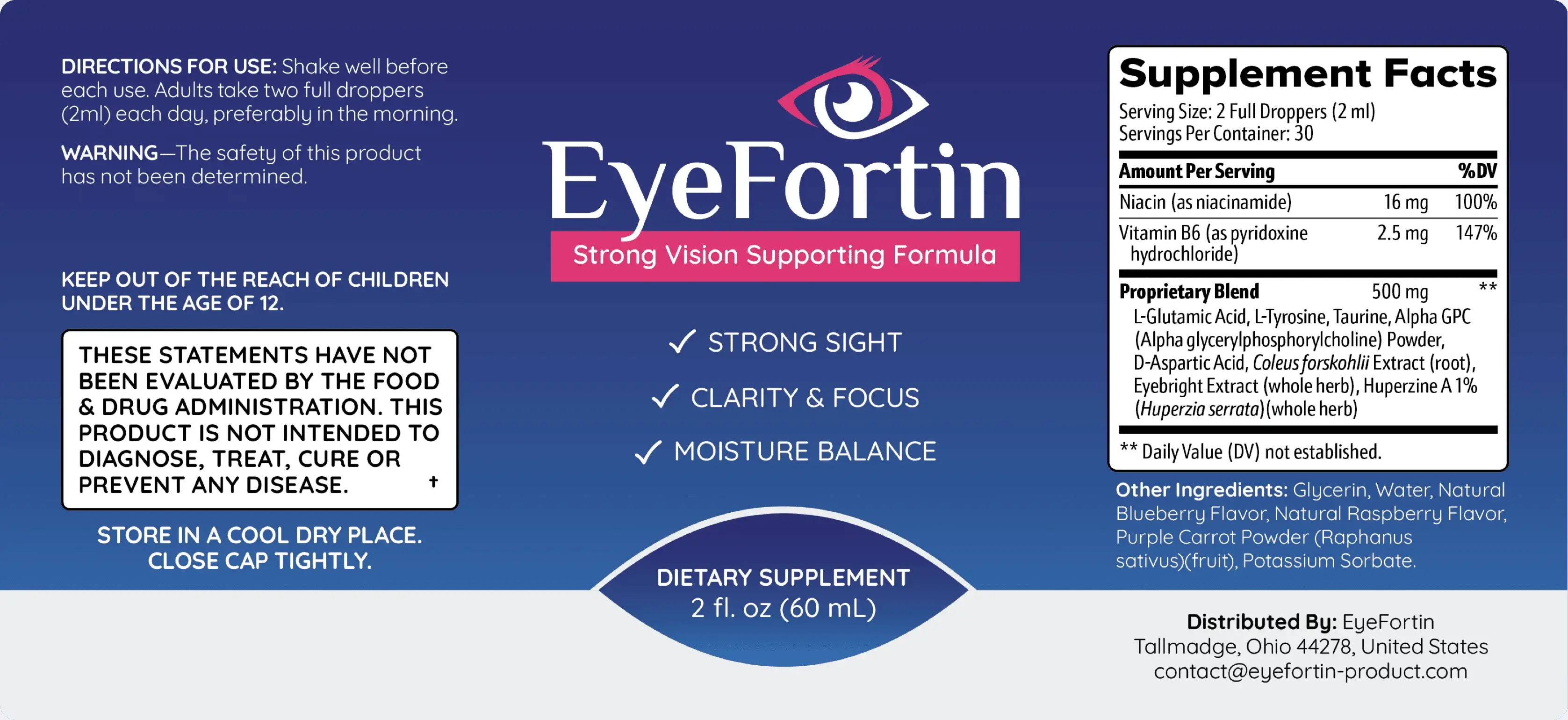 Eyefortin Ingredients